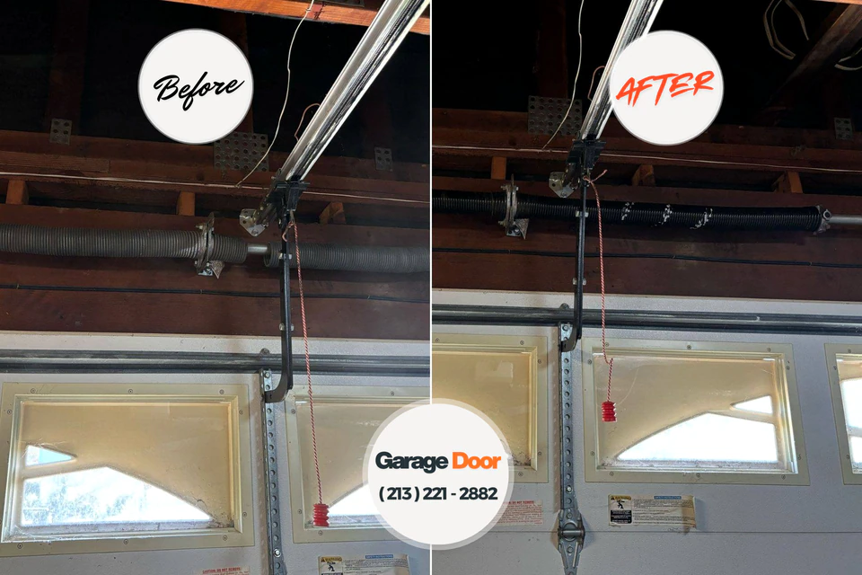 Before and after: garage door repair 78566